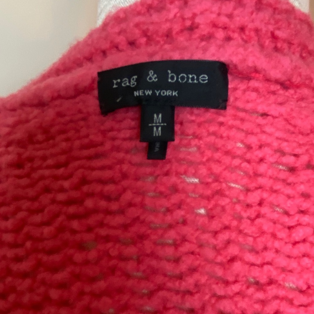 Rag & Bone Pink Arizona Merino Wool Cardigan - Picture 7 of 8